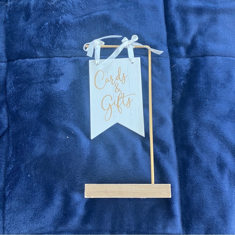 Cards & Gifts White and Gold Tabletop Sign - Home Accents Bridal